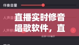 直播实时修音唱歌软件，直播唱歌跑调 修音直播专用 