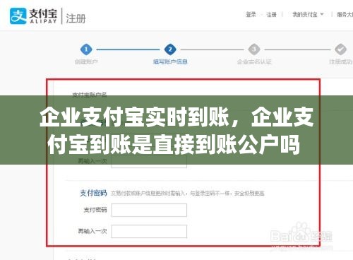 企业支付宝实时到账，企业支付宝到账是直接到账公户吗 