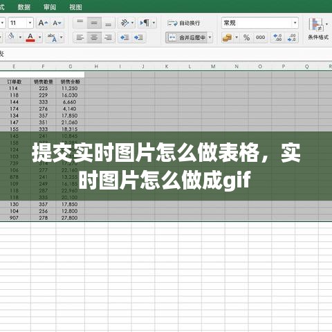 提交实时图片怎么做表格，实时图片怎么做成gif 