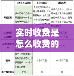 实时收费是怎么收费的，收费时间 