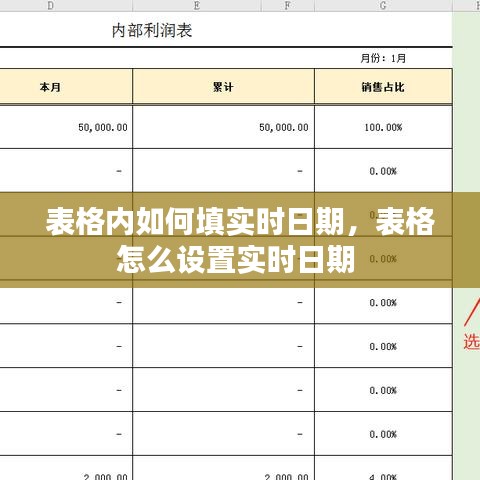 表格内如何填实时日期，表格怎么设置实时日期 