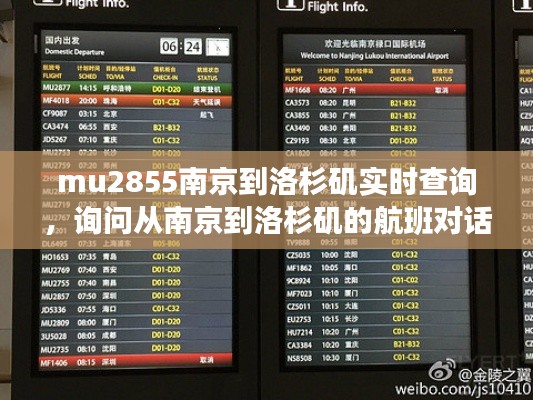 mu2855南京到洛杉矶实时查询，询问从南京到洛杉矶的航班对话 