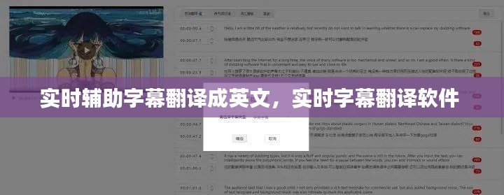 实时辅助字幕翻译成英文，实时字幕翻译软件 