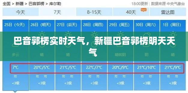 巴音郭楞实时天气，新疆巴音郭楞明天天气 