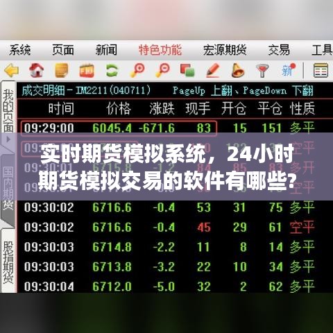 实时期货模拟系统，24小时期货模拟交易的软件有哪些? 