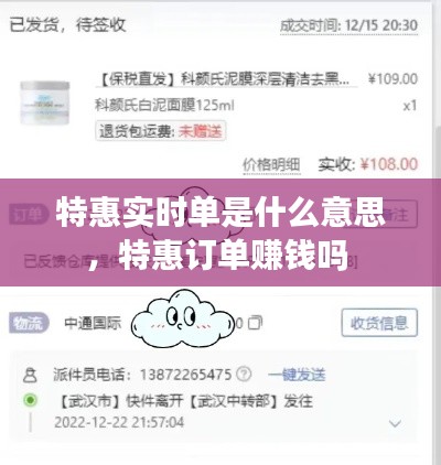 特惠实时单是什么意思，特惠订单赚钱吗 