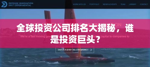 全球投资公司排名大揭秘，谁是投资巨头？