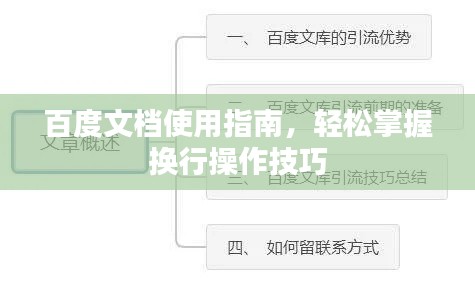 百度文档使用指南，轻松掌握换行操作技巧