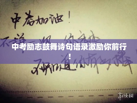 中考励志鼓舞诗句语录激励你前行！