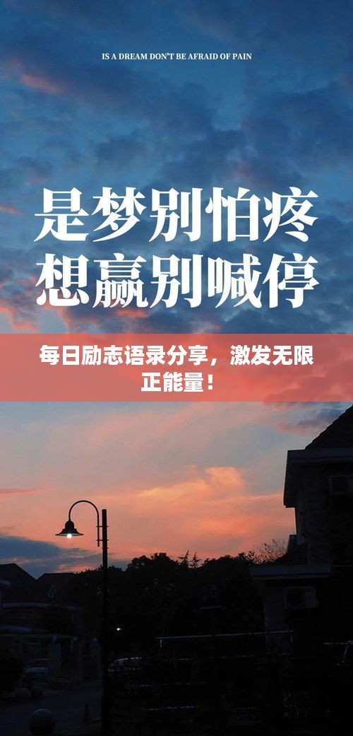 每日励志语录分享，激发无限正能量！
